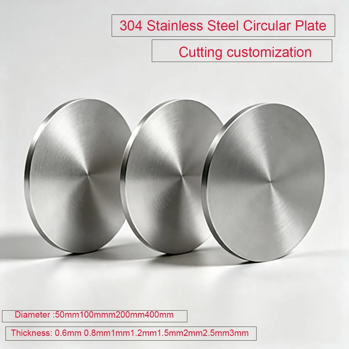 Cutting Custom Metal Circular Plate, Laser Processing with Holes, Polishing and Drawing 304 Stainless Steel Circular Plate