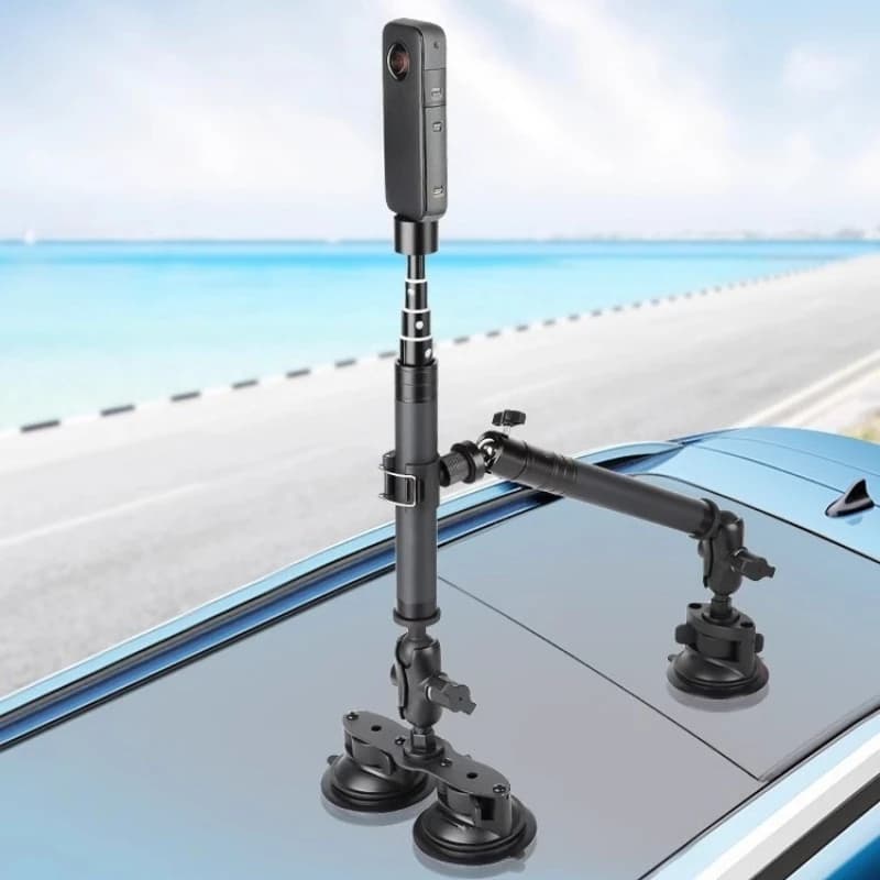 Panoramic motion camera, mobile phone anti-shake, car-mounted shooting bracket, suction cup fixing artifact
