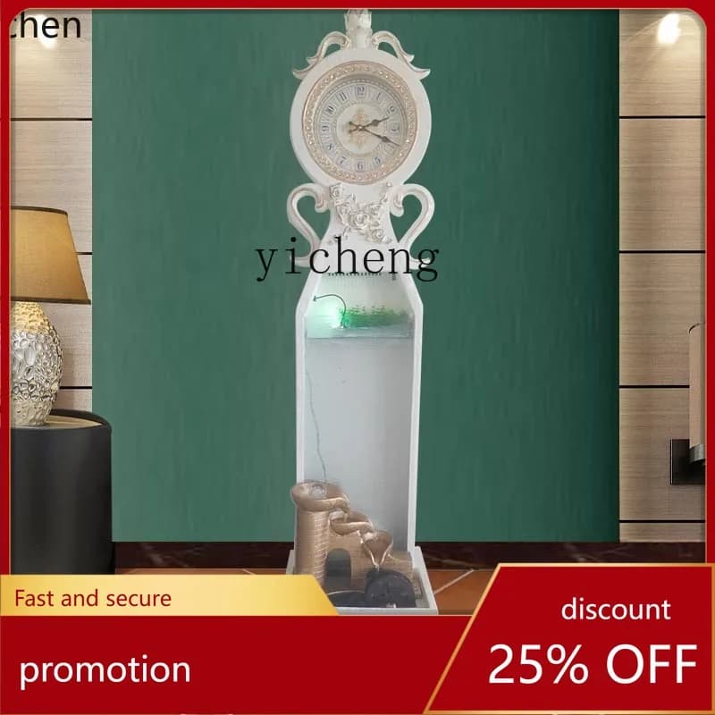 YFY Floor Clock Living Room Floor Clock Standing Large Standing  European Antique Style Table Clock Floor Ornament
