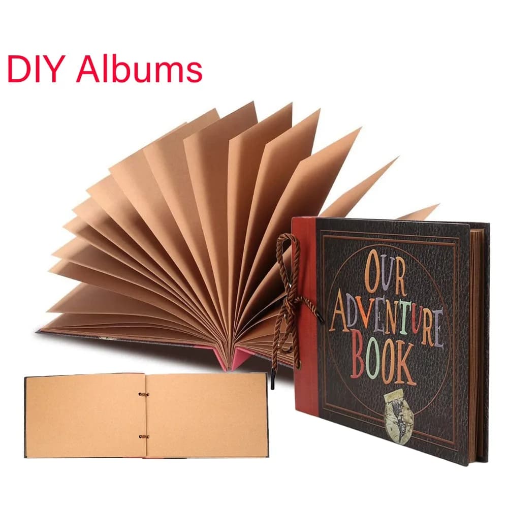 Our Adventure Book Handmade DIY Diary Album Scrapbook Album Travel Souvenir Guestbook Anniversary Christmas Couple Memorial Gift