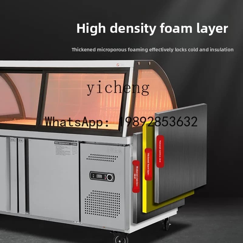 commercial cooked food cabinet fresh-keeping refrigerated and frozen double temperature ordering cabinet display cabinet arc