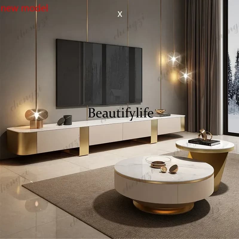 N138Italian European Tv Cabinet Decoration Classic Designer Vintage Tv Cabinet Unique Luxury Modern Muebles Para Sala FurnitureF