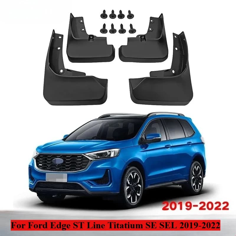 Mud Flaps For Ford Edge ST Line Titatium SE SEL 2019-2022 2020 2021 Splash Guards Fender Matte Black Mudguards Car Accessories