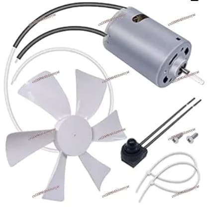 6 Inch White RV Vent Exhaust Fan Blades with 12V D Axle Replacement Camper