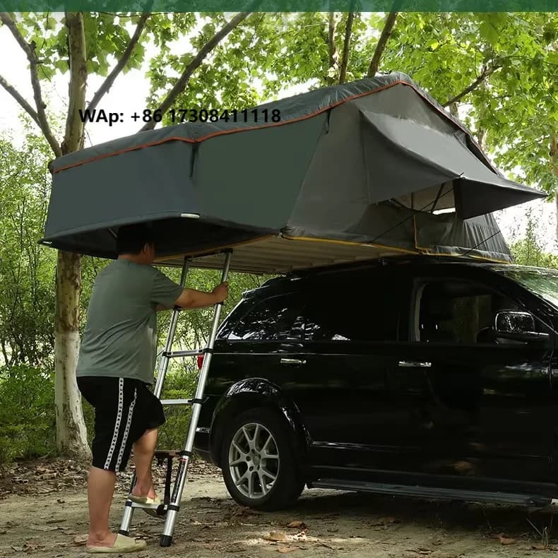 Quick Open Foldable Awnings Rooftent Autodachzelt Windproof Camping Overland Travel Gear Aluminum Car Rooftop Tent Hard Shell