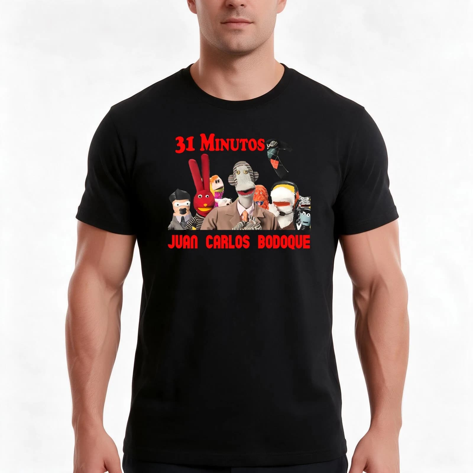 31 Minutos Group Fan Art - Juan Carlos Bodoque and Friends T-Shirt, Summer Casual Cotton Tee, Oversized Streetwear Tops