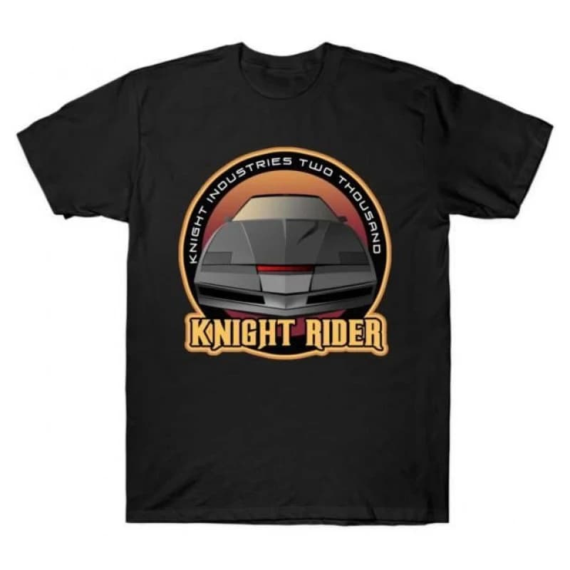 0421 Knight Rider 80s Retro Car Gift t shirt 100% cotton printed tee Short Sleeve Graphic Clothes All size tops S-6XL
