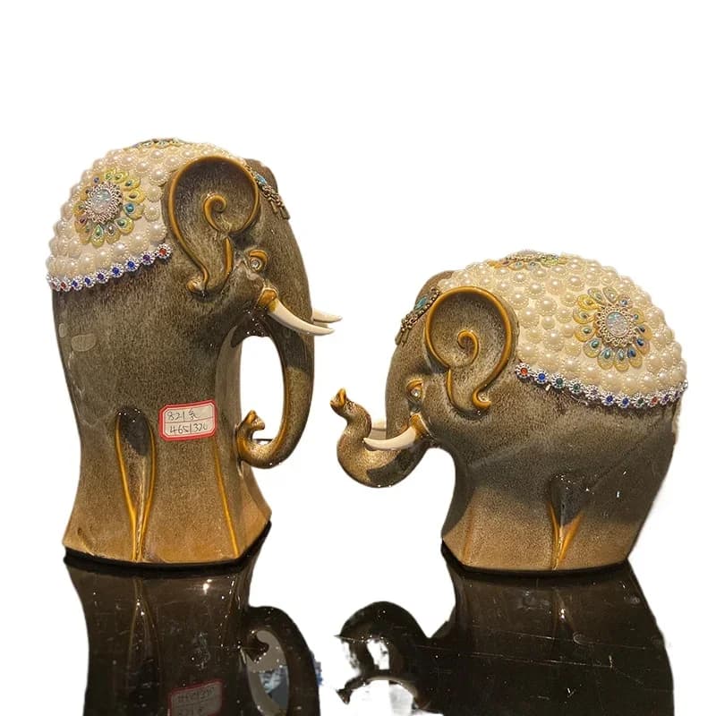 New Chinese elephant ornament, a pair of creative home furnishing, TV cabinet, high-end soft decoration
