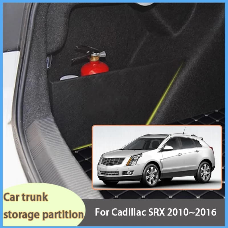 For Cadillac SRX 2010~2016 2015 Car Organizer Thickening Trunk Side Partition Trunk Interior Storage Box Parts