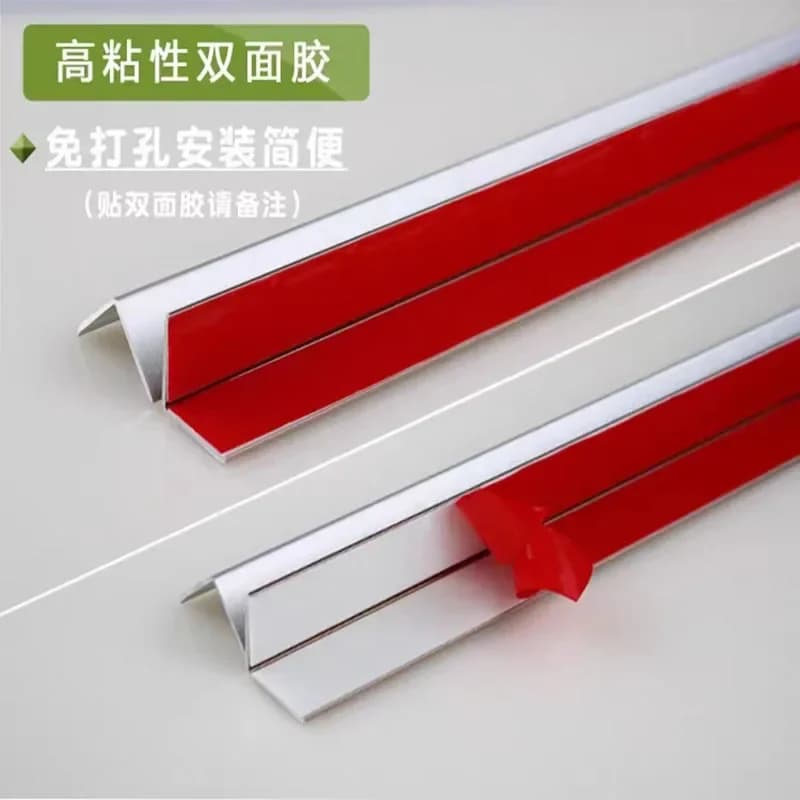5Pcs 10Pcs Corner protection strips Aluminum alloy metal wall protection strips corner anti-collision stickers