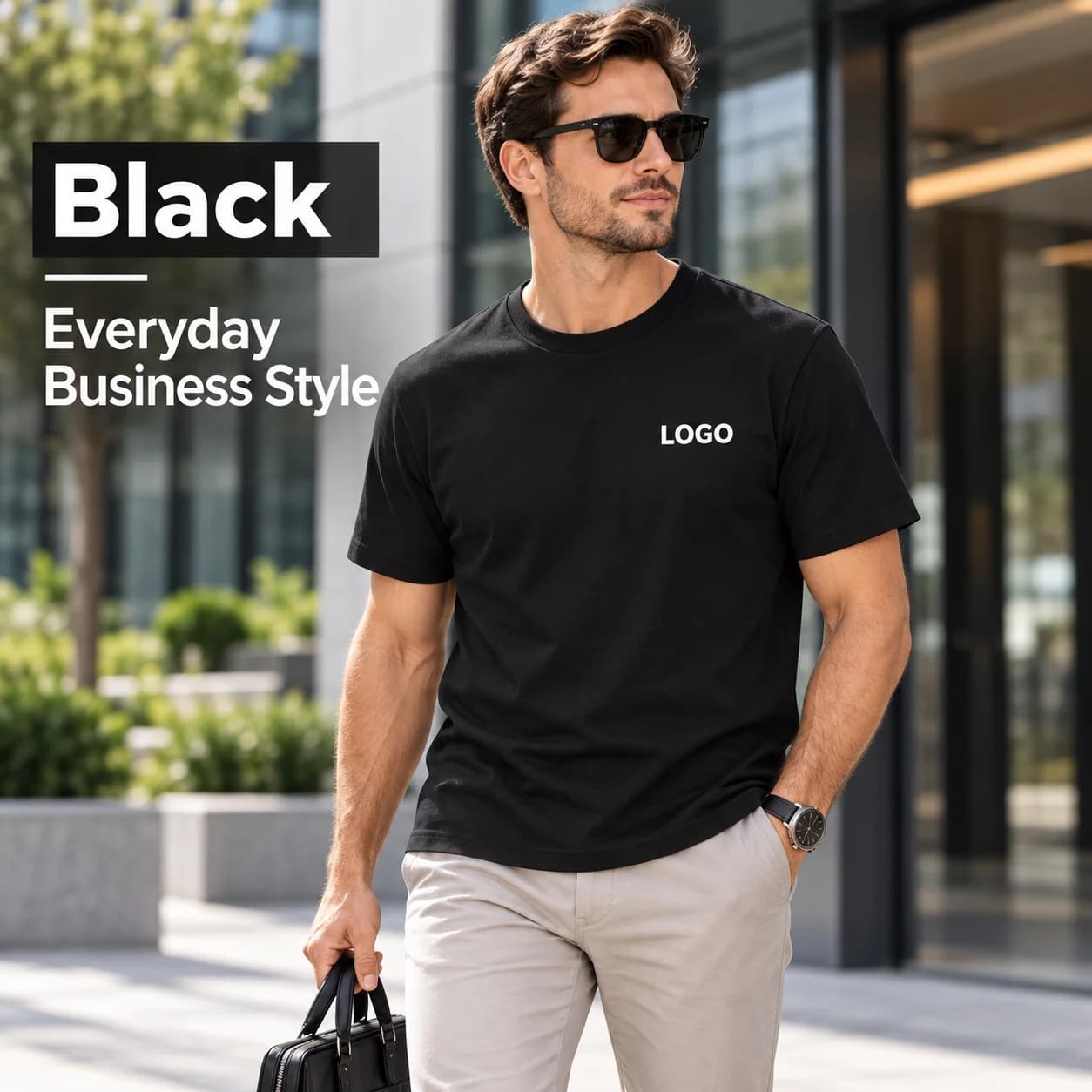 Custom 2pcs Unisex Solid T Shirt Personalized Logo Short Sleeve Bulk Team Workwear Company Event Uniform Gift Wholesale Daily