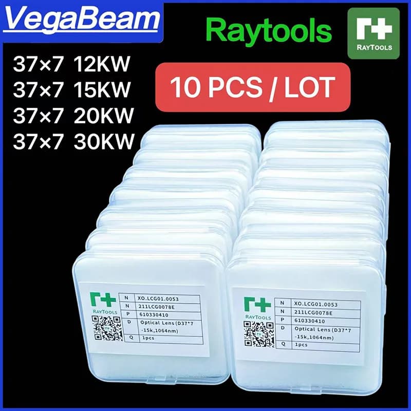 10 PCS Original Raytools Protective Lens 37x7mm 12KW 15KW 20KW 30KW Laser Protective Windows 27.9x4.1 24.9x1.5 4KW Original Lens
