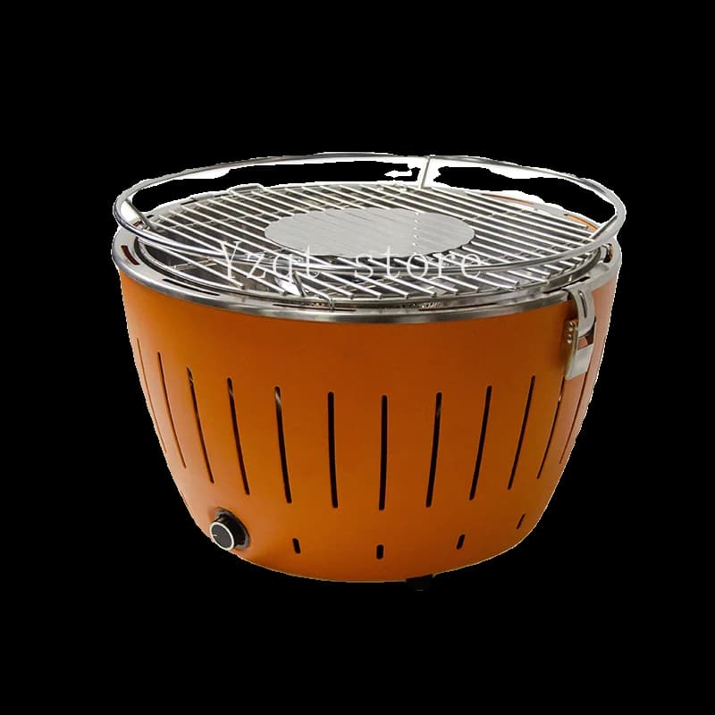 Portable indoor fan smokeless anti-scalding  charcoal household lotus BBQ grill