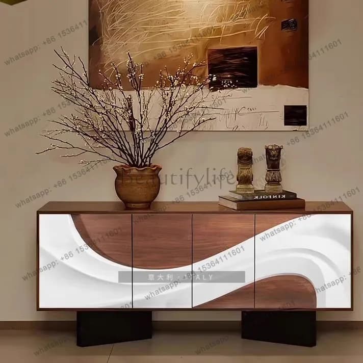 PG Nordic design retro style dining side cabinet entry door entrance entrance cabinet storage designer customization