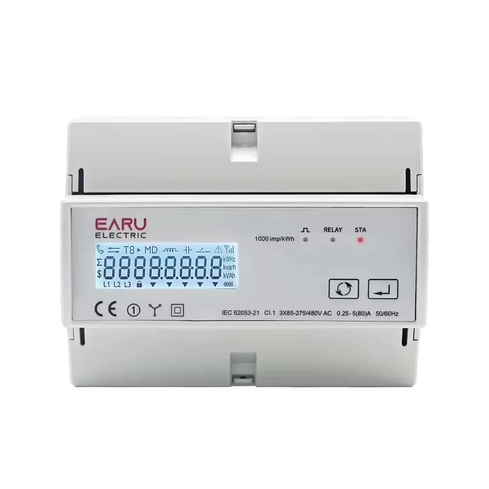 Smart Three-Phase Bidirectional Electricity Power Meter with WiFi & ZigBee for KWh Monitoring  Featuring RS485 Interface AC 380V