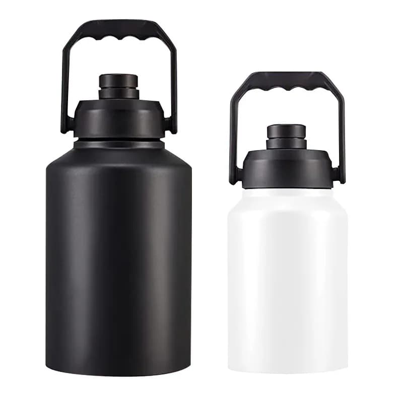 Wholesale Big Capacity 128oz 64oz Stainless Steel Thermos Vacuum Flask Water Bottle Custom Logo Garrafa De Gua