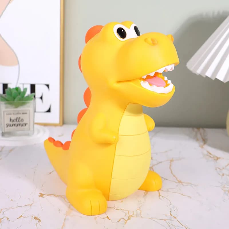 Cute Small Money Boxes Dinosaur Cartoon Aesthetic Kawaii Luxury Modern Clear Piggy Bank Save Space Hucha Ornaments Home Decor