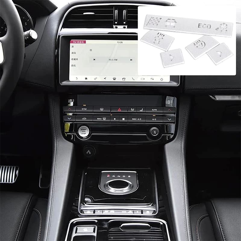 For Jaguar F-PACE XF XFL XE XEL 2018-2020 stainless steel silver car driving mode button decoration sticker car accessories