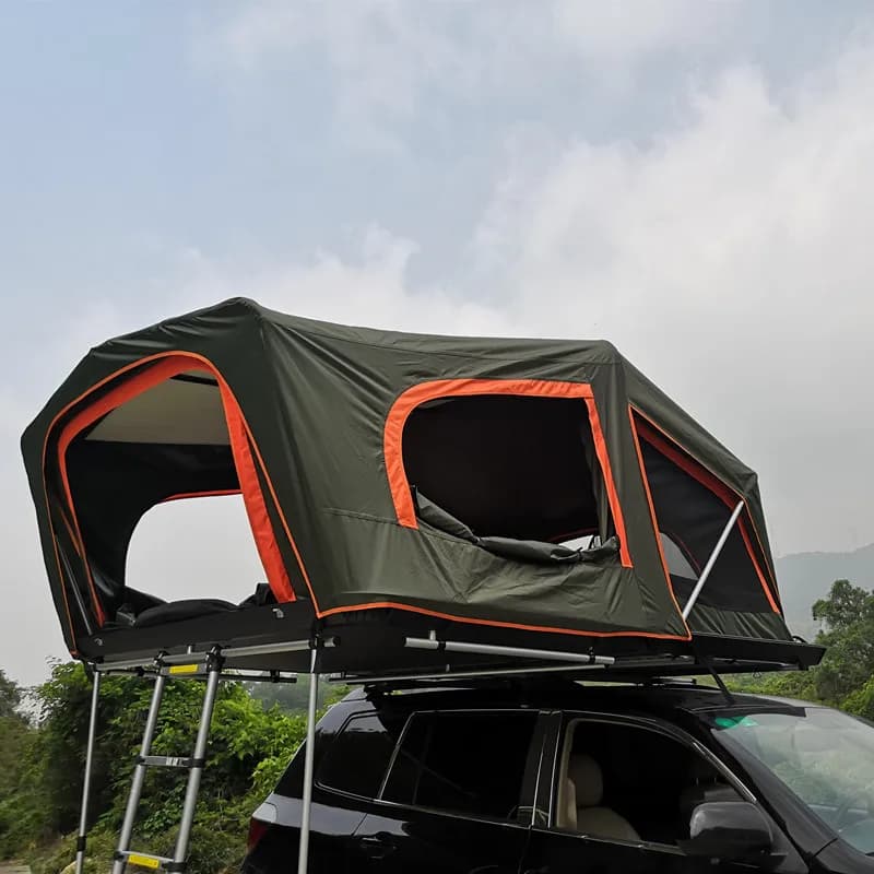 4-Person 4x4 Car Rooftop Tent Straight Bracing Waterproof Quick Automatic Opening One Bedroom Design