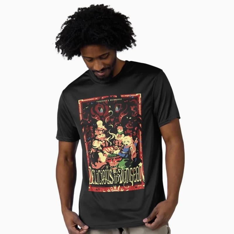 Tragones y Mazmorras 0409 Delicious in Dungeon Gift T-Shirt for RPG Gamer Dungeon Meshi Graphic clothes All size tops S-6XL