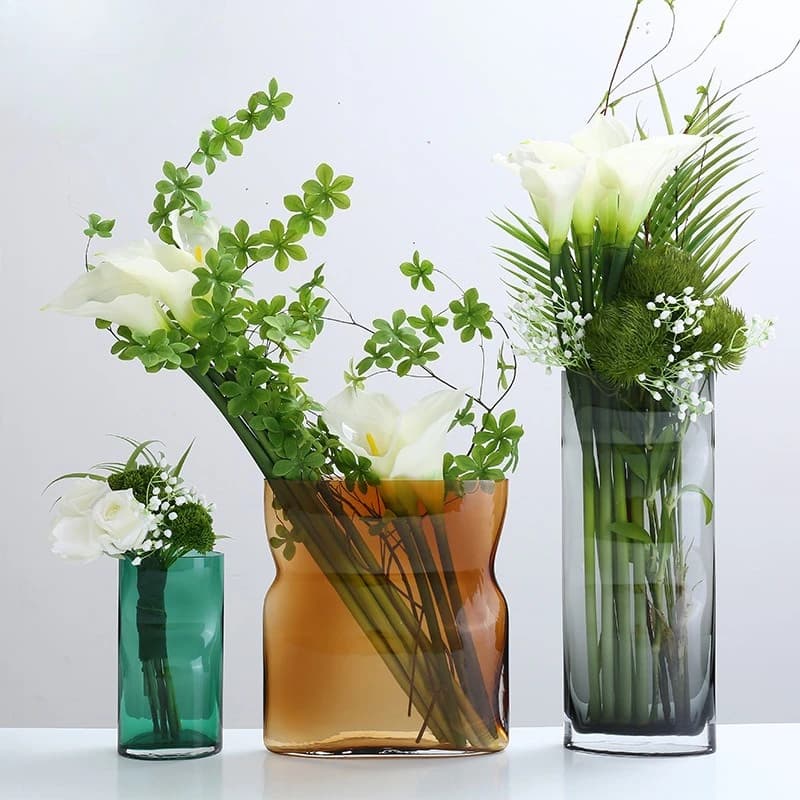Glass vase small fresh countertop decorative ornament flower arrangement glass vase