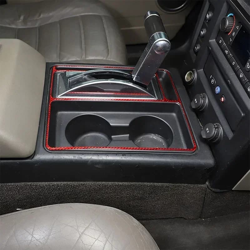 For Hummer H2 2003-2007 Soft Carbon Fiber Center Gear Indicator Frame Decorative Stickers Interior Accessories