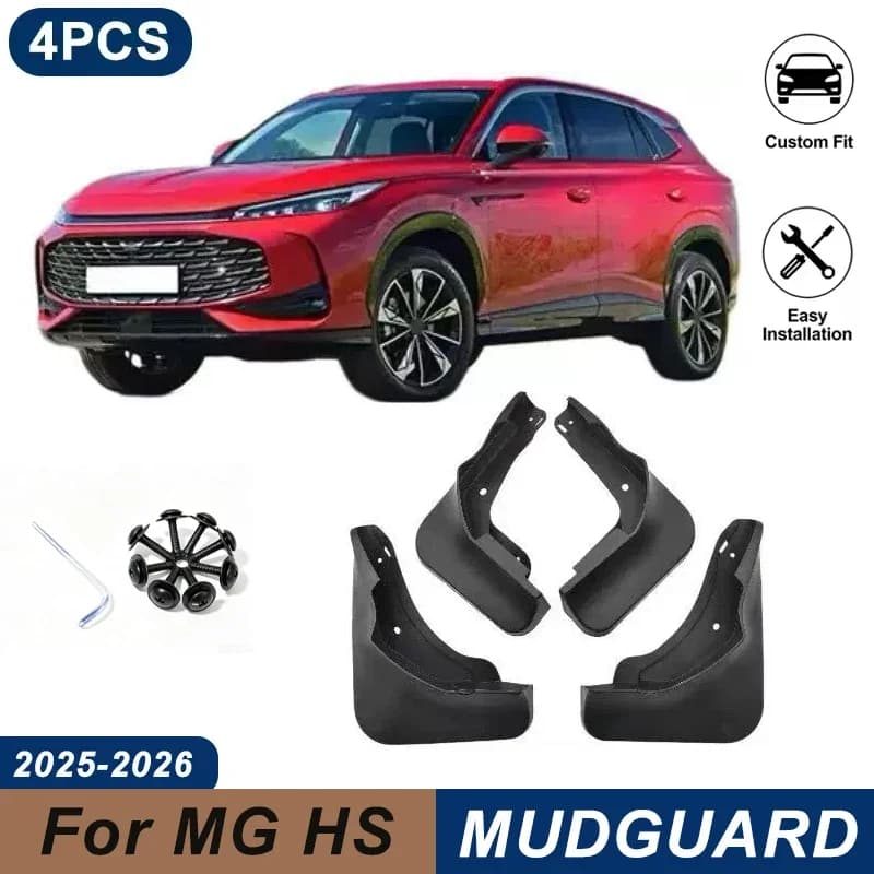 4PCS Car Mud Flaps For MG HS 2025-2026 Waterproof Anti-Splash Fender Mudguards Auto Exterior Accessories