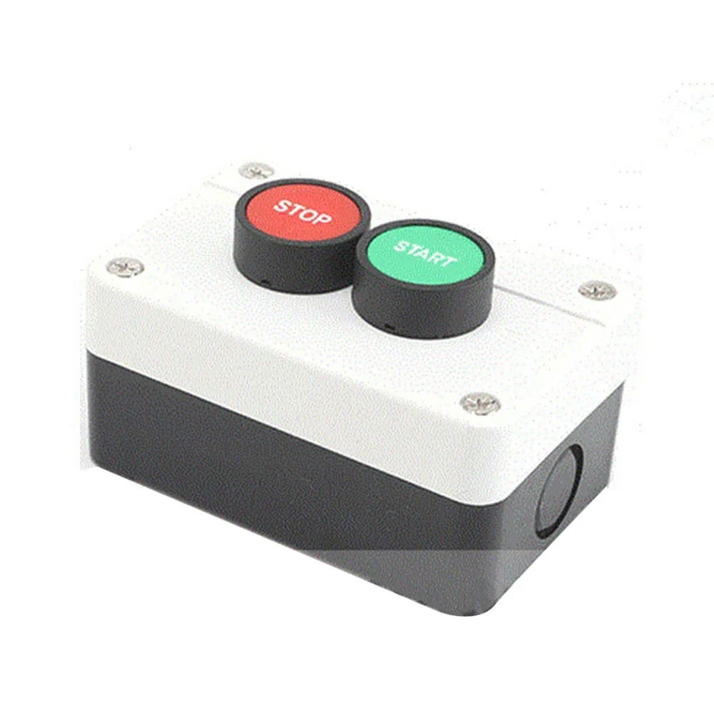 Start Stop Button Box IP65 Rated Waterproof ABS Housing Dual Switch 10A 400V for Industrial Automation Equipment
