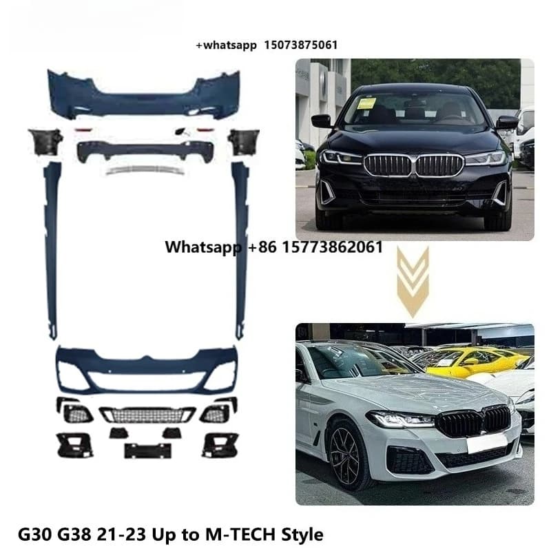 Restart Car Bumpers with Grille Hood Fender Headlights for 5 Series (G30/38) 2021-2023 Up to M-Tech | Direct Replace | OEM