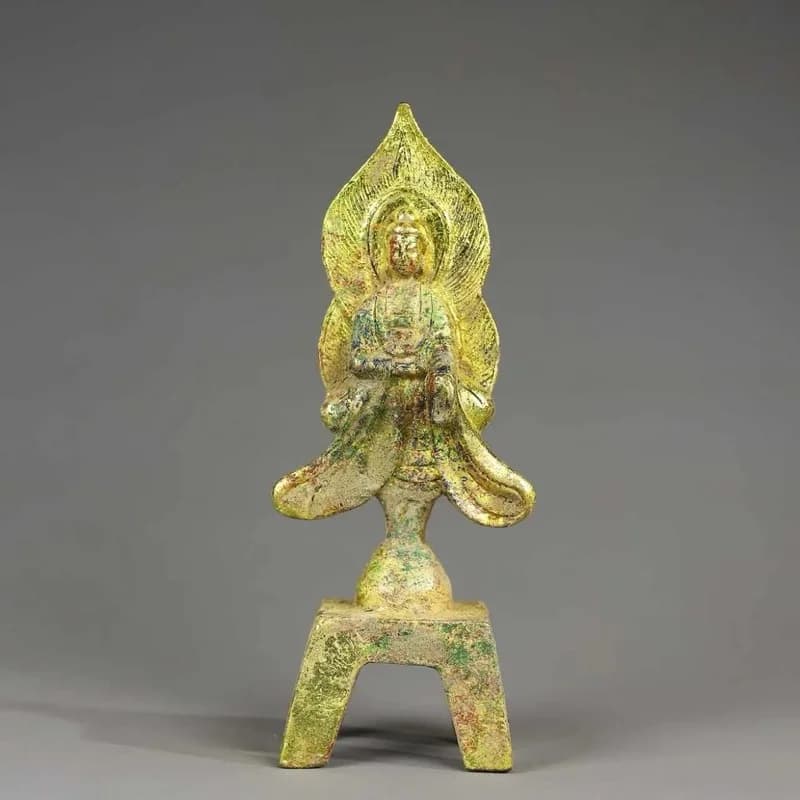Antique White Copper Thousand-Armed Guanyin , Home Decorative , Tibetan-Style Buddha Statue Ornament