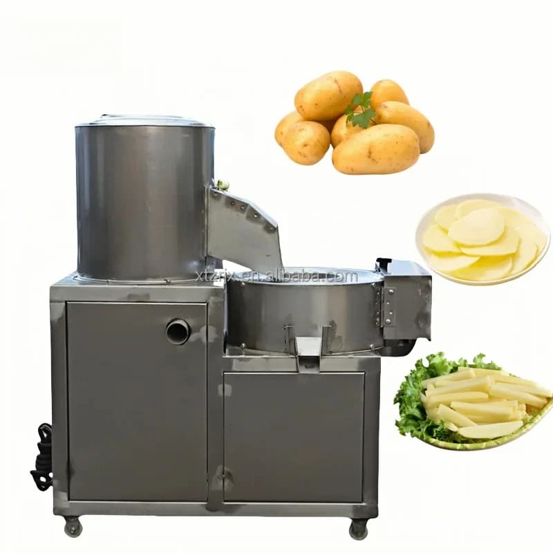 Commercial Cut Machine Irish Potato Chip Slicer Peeler Machine Price And Chipper All In One