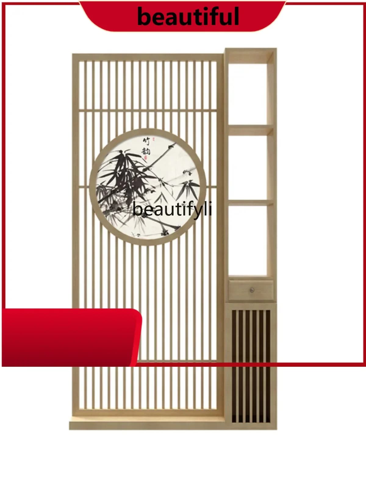 Chinese screen partition rack living room tea room can be customized Bogu rack combination furniture partition cabinet  H