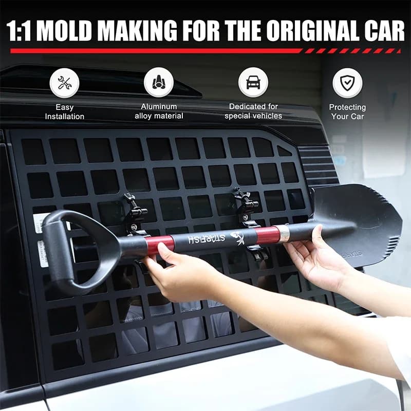 Aluminum Car Trunk Side Window Honeycomb Panel Engineering Shovel Bracket Car Accessories For Chery Jaecoo J6 ICAR 03 2024-2025