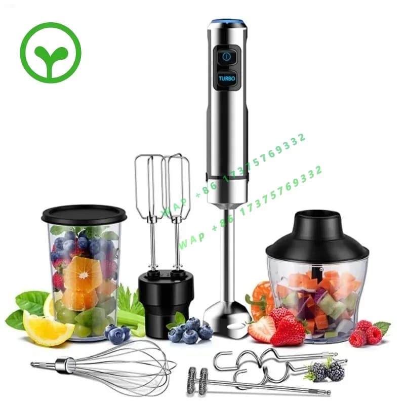 Handheld Hand Blender 1200W Immersion Blender Mixer with Attachments: Stainless Steel Blade With 7 in 1 Hand Blender