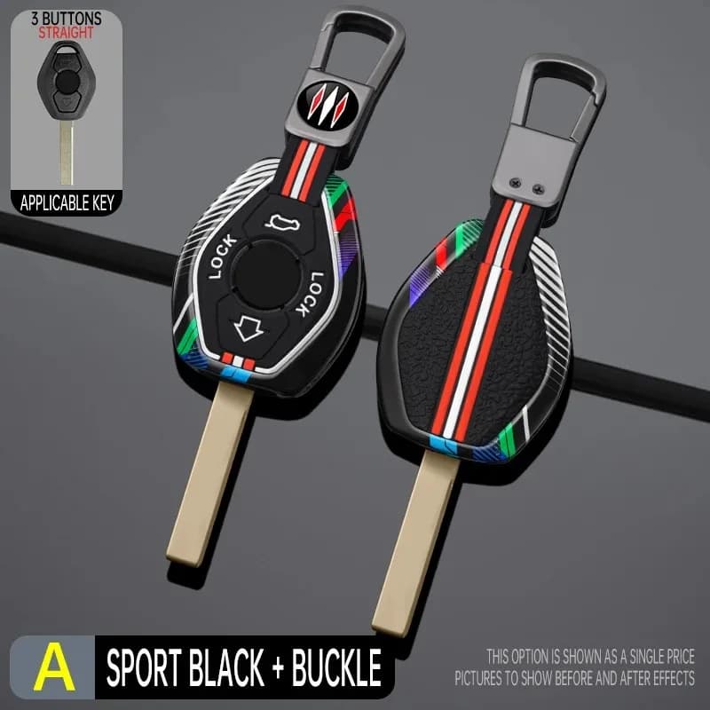 Metal + silicone Car Key Case Cover for BMW 3 5 7 Series X5 E53 X3 F83 E46 E39 E38 E60 E63 E61 E64 330i Z3 Z4 E85 E86 M5 325i