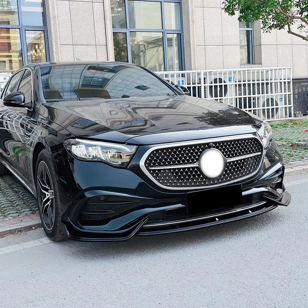 Front Bumper Diffuser Splitter Lip Body Kit Spoiler Accessories For Benz E Class W214 2024-up E260 E300 AMG