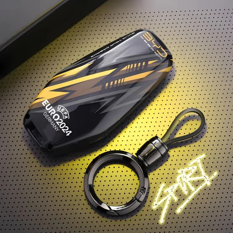 Key Case Cover for BYD Song Plus Atto 3 Han EV Tang DM Qin Seal Dolphin Metal Remote Fob Holder Keychain Car Accessories