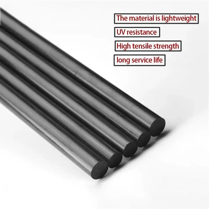 CFRP Solid Round Rod Multiple Sizes High Modulus Carbon Fiber for Model & Drone Parts