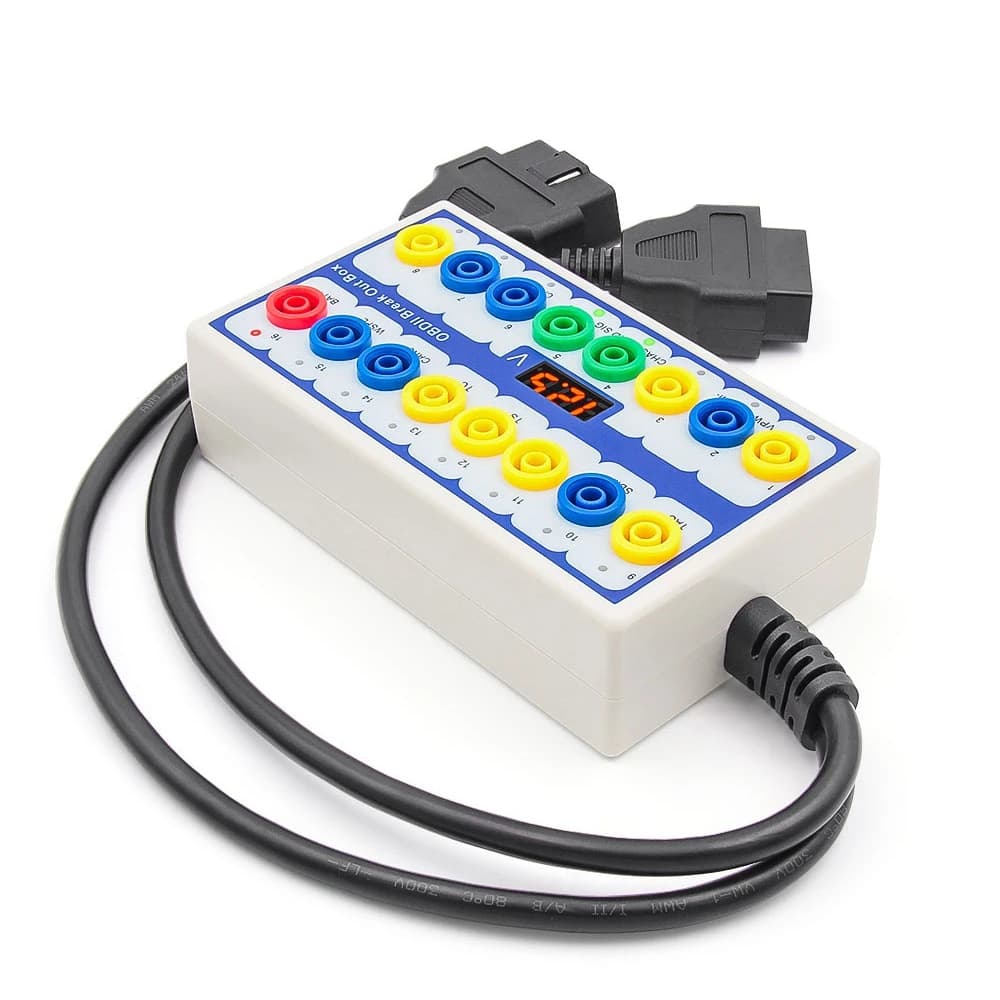 Signal Port Test Box OBDII Breakout Box Automotive OBD 16-Pin Pinout Splitter