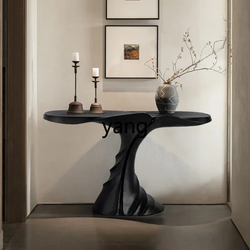 LH1 entrance entrance table, aisle against the wall, end view table, all solid wood entrance table