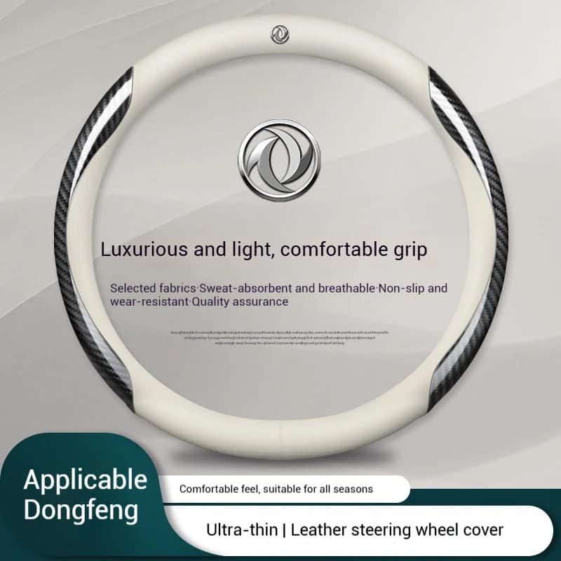 For Dongfeng DFSK DFM Glory 560 580 330 370 360 IX5 AX4 AX5 AX6 AX7 38cm Leather Carbon Car Steering Wheel Cover