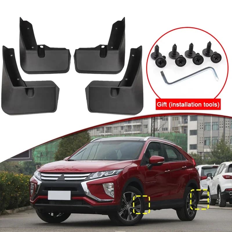 Car Styling For Mitsubishi Eclipse Cross 2018-2023 ABS Car Mud Flaps Splash Guard Mudguards MudFlaps Front Rear Fender Accessory