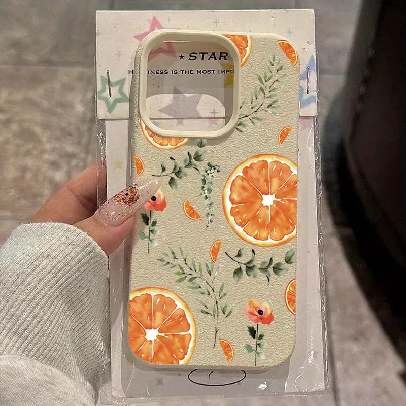 Summer Oranges Pattern Phone Case For iPhone 17 Pro Max 16 15 14 13 12 11 Pro 14 15 Plus 17 Air Shockproof Silicone Soft Cover