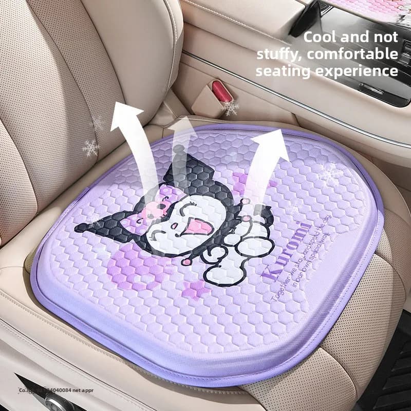 Hello Kitty Ventilated Seat Cushion Summer Cool Breathable Mesh Cute Cartoon Honeycomb Gel Seat Cushion Car Office Home Daily
