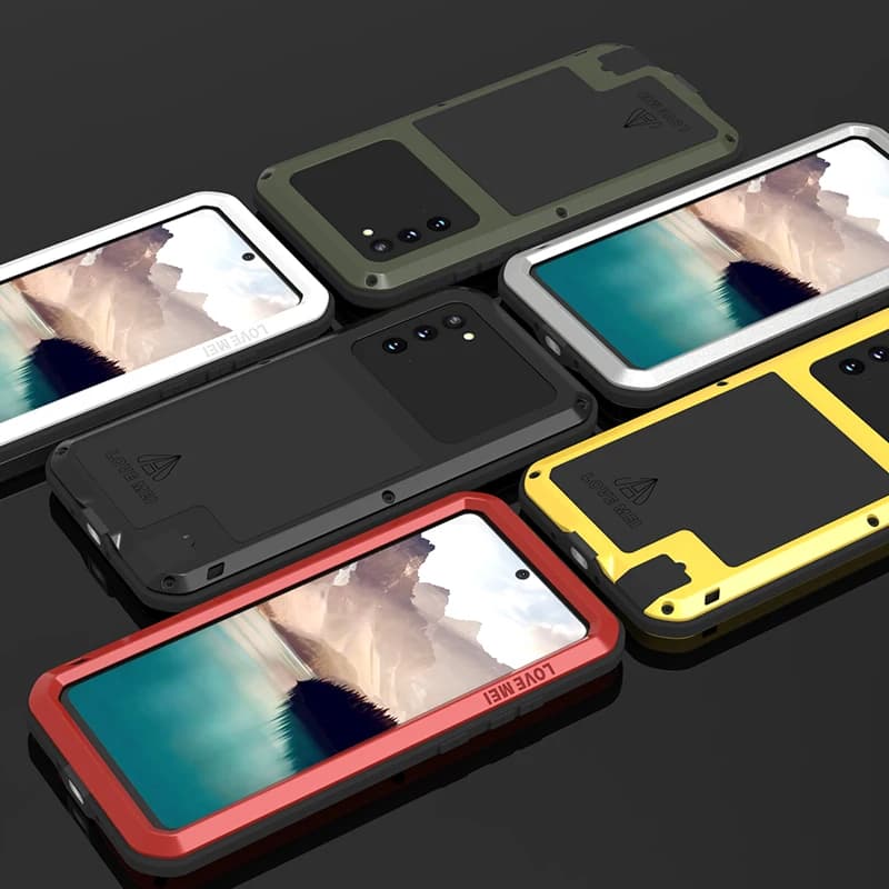 Original Love Mei 360 Armor Heavy Duty Metal Tank Case For Samsung Galaxy S25 S24 S23 S22 S21 S20 Fe Lus Note20 Ultra Lite Pro