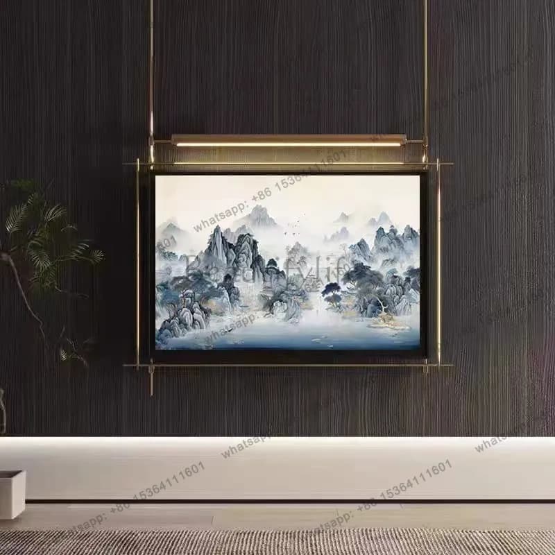 Living room decoration painting new Chinese sofa background wall simple landscape hanging painting