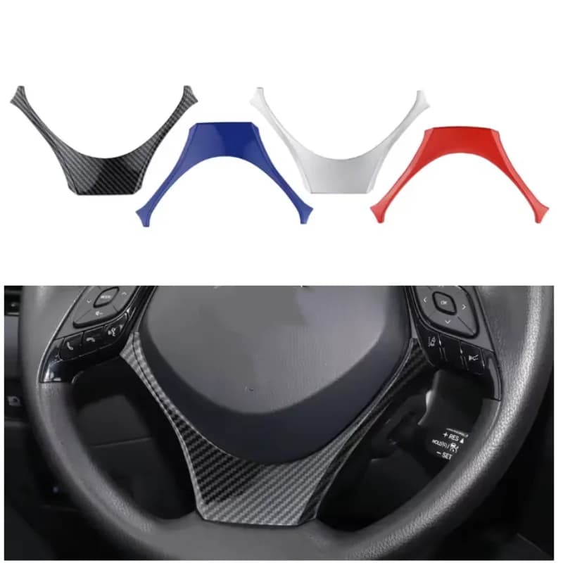 For Toyota CHR C-HR C HR 2017 - 2023 Steering Wheel Trim Frame Cover Decoration Sticker Car Interior Accessories