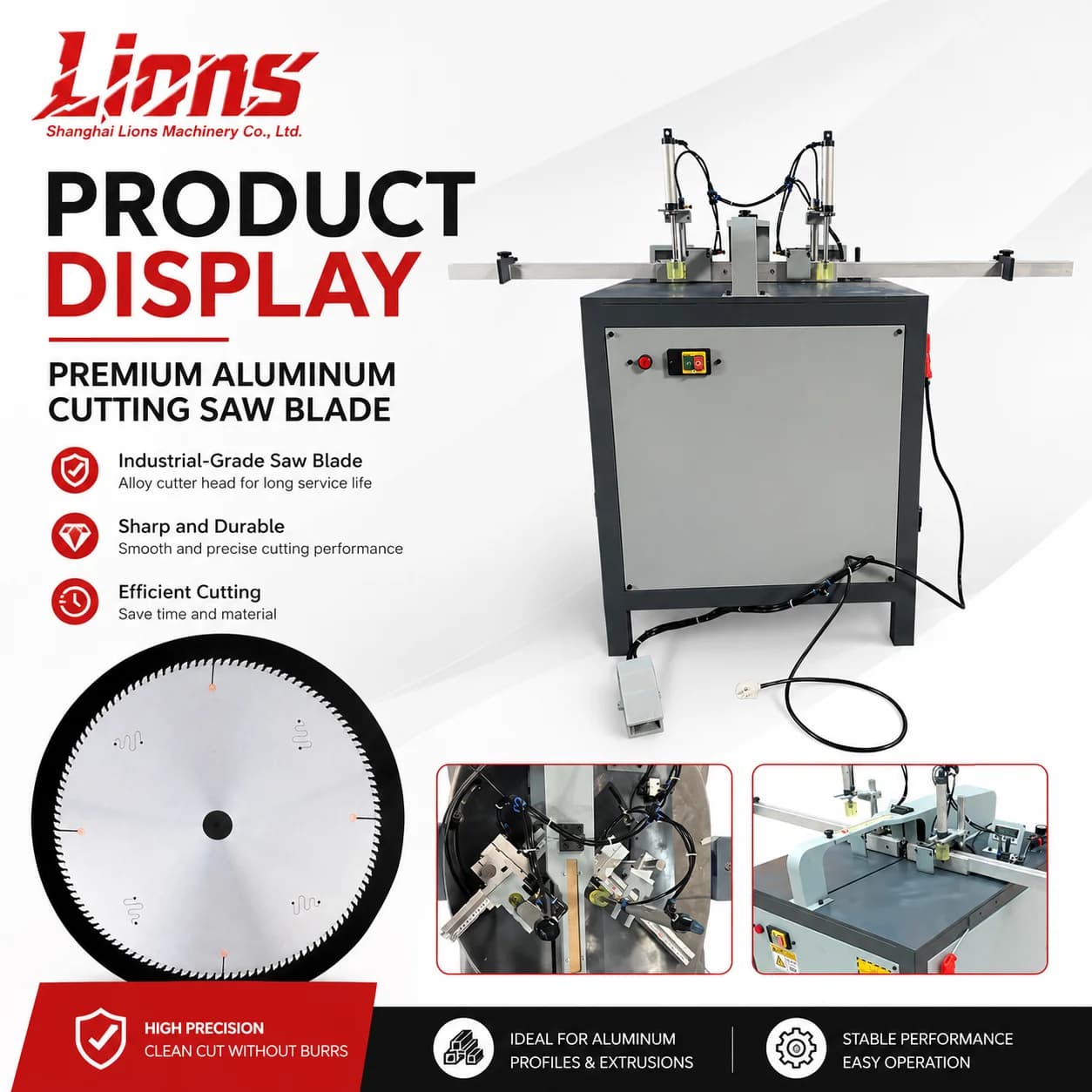 12 Arbitrary Degree Aluminum Iron Wood Profile Angle Cutting Machine for Door and Window Making