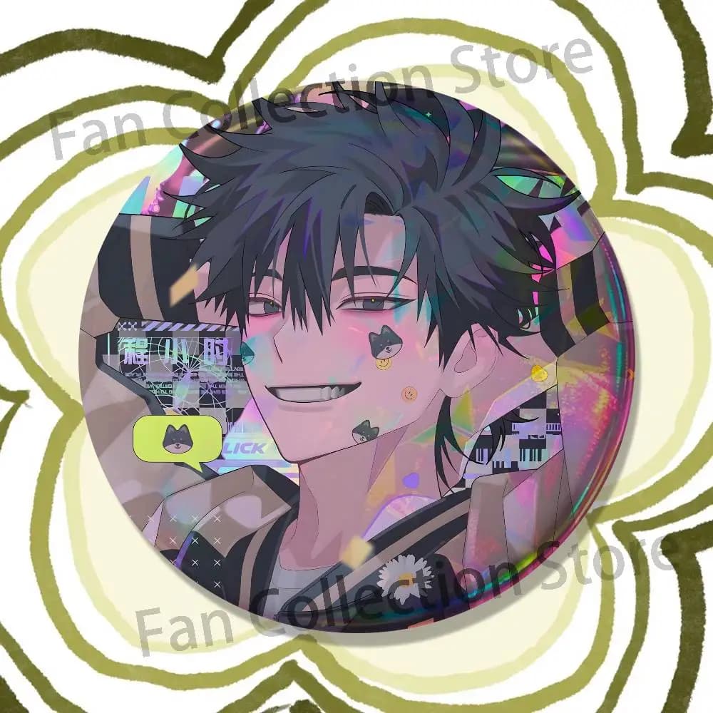 I-link Anime C-Click Brooches for Backpack Accessories 25mm,32mm,48mm,58mm,75mm Round Enamel Pins Cartoon Badge