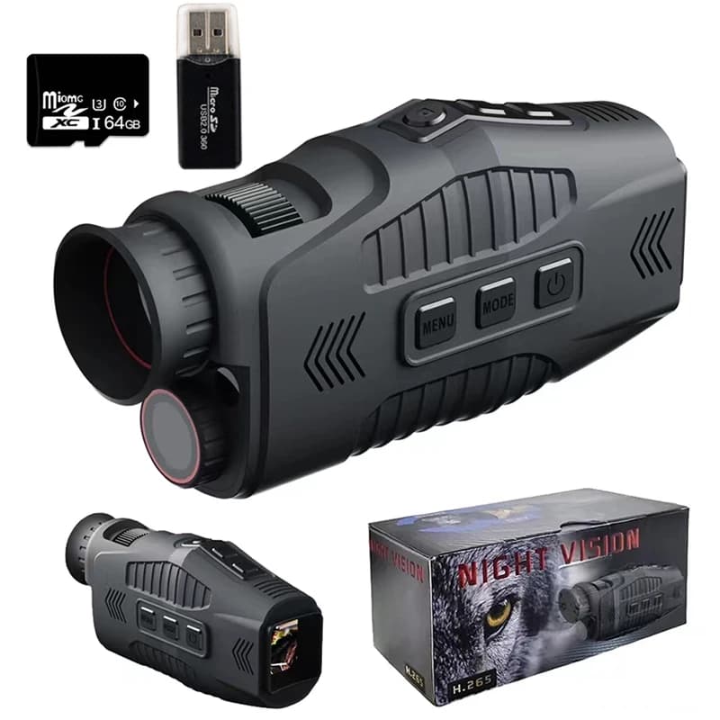 Updated 1080P 5X Digital Zoom Night Vision For Hunting Monocular Infrared Camera Telescope Day Night Use Night Visions 300M